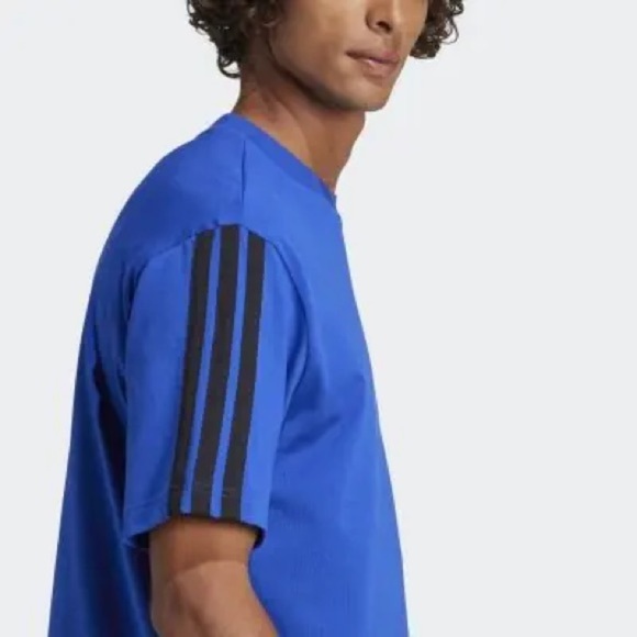 Adidas Men's Blue T-Shirt - Picture 2 of 3